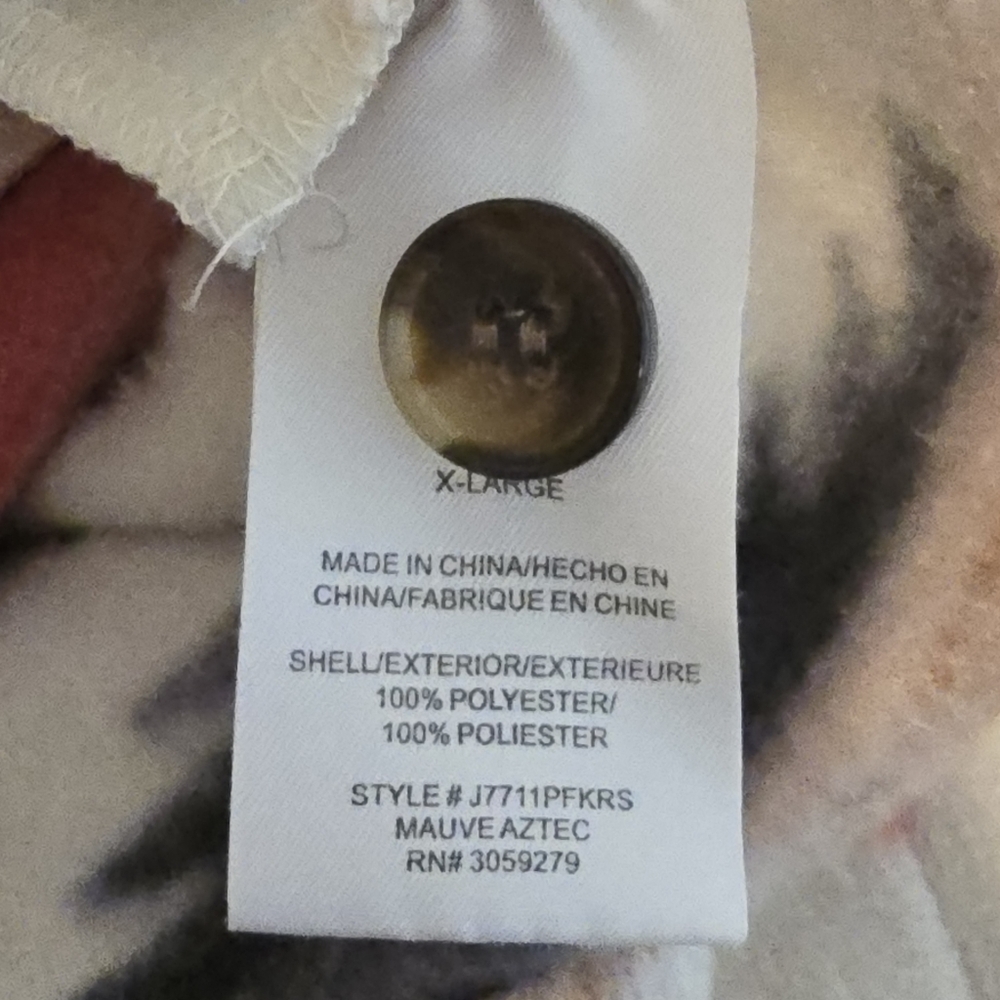 Stylish Multicolor Button-Up Fleece Shacket - Picture 8 of 8